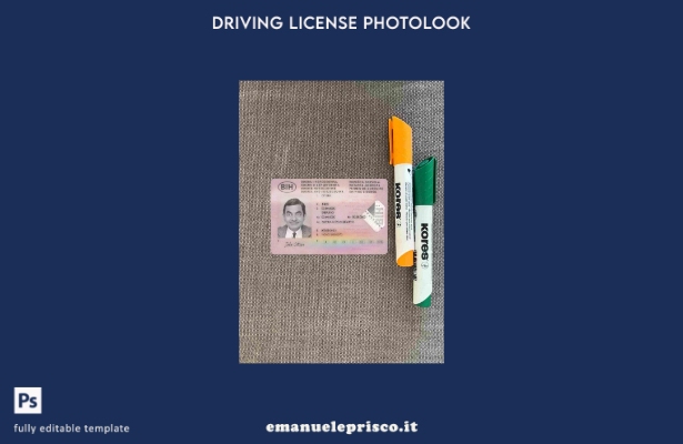 modello FRONTALE photolook della patente di guida della Bosnia ed Erzegovina sti